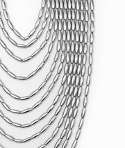 Collier à rangs multiples Charlotte gris détail