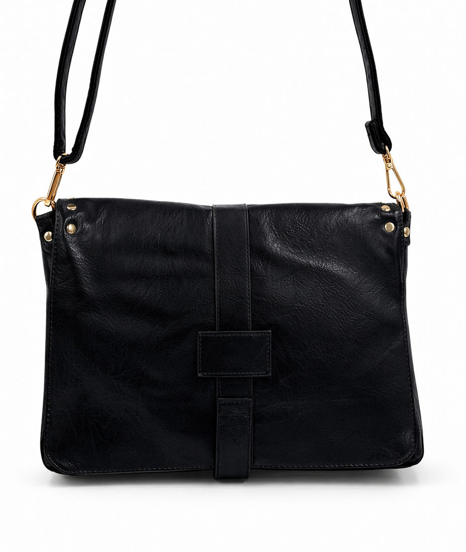Sac carré effet cuir texturé avec clous Ninon dos