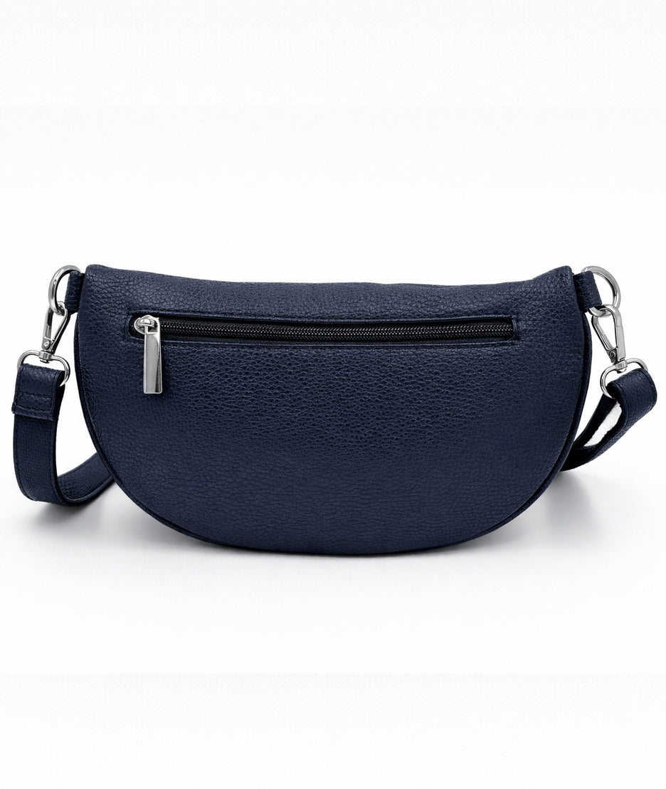 Sac banane à fermeture écru dos
