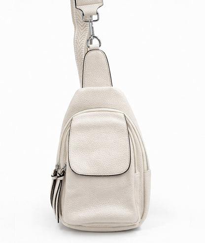 Sac banane en bandoulière Paulie écru face