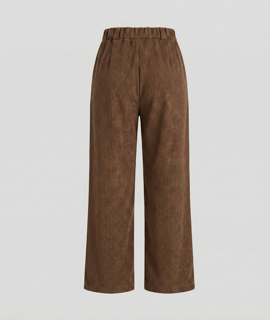 Pantalon ajouré en velours Jennifer arrière