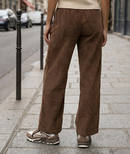 Pantalon ajouré en velours Jennifer face arrière