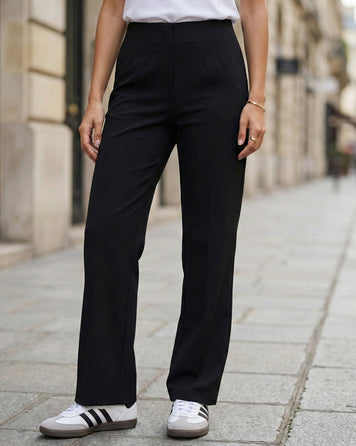Pantalon large taille élastique Victoria face avant