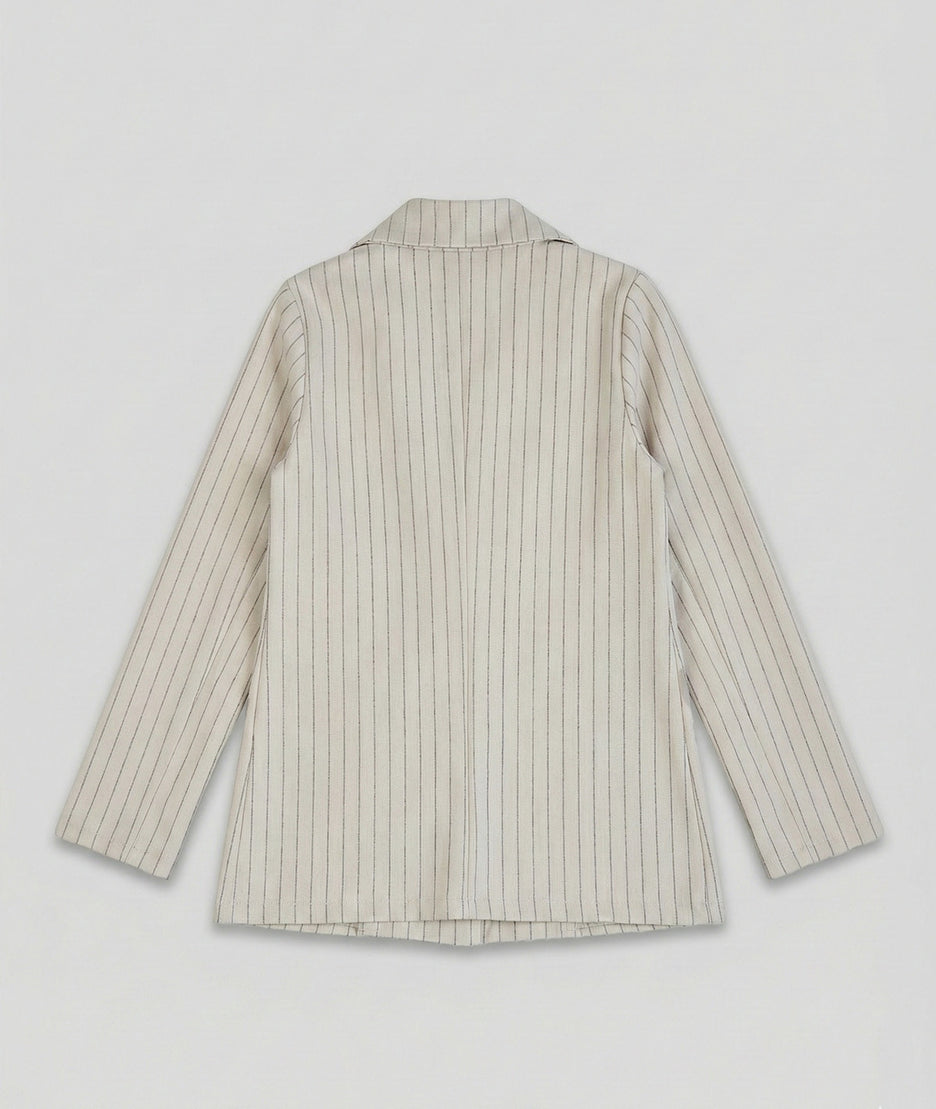 Veste blazer à rayures Elodie beige arrière