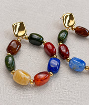 Boucles d'oreilles Cally pierres multicolores
