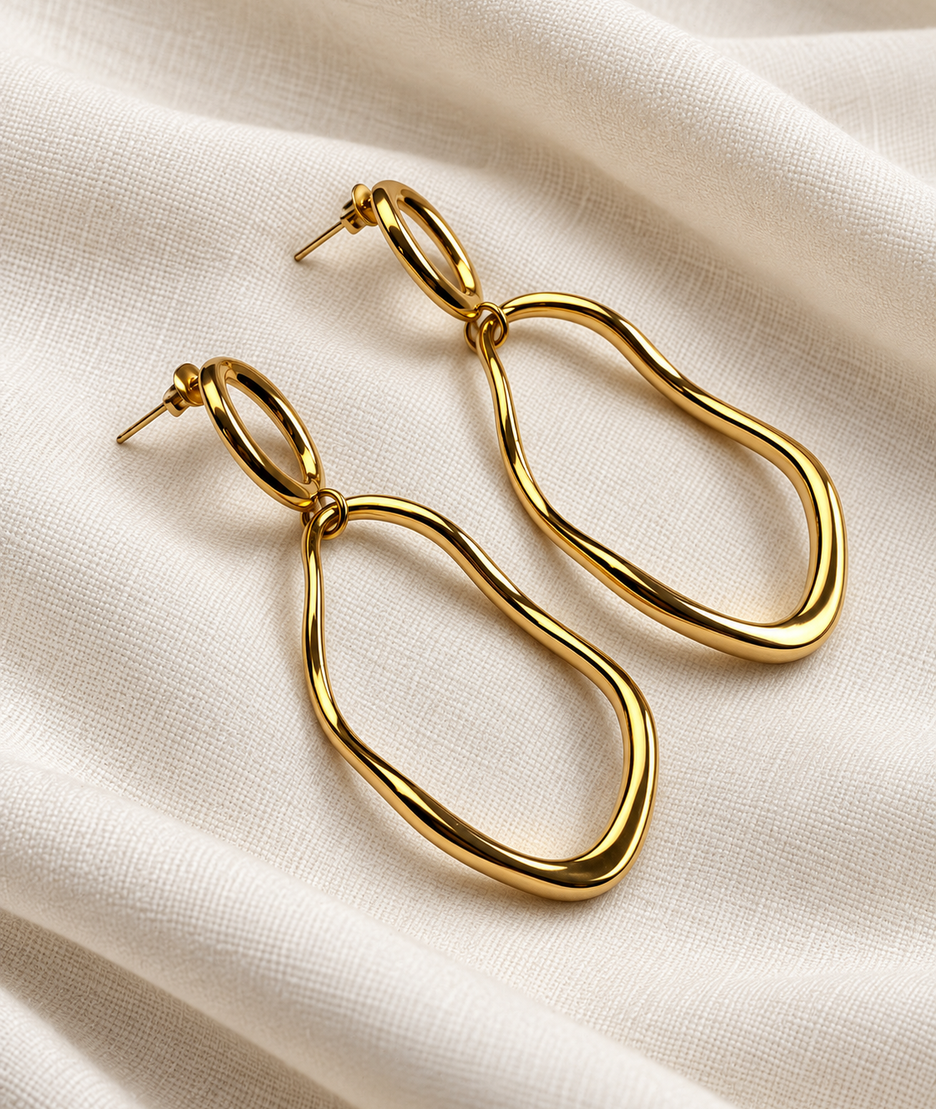Boucles d'oreilles fines dorées Daisy