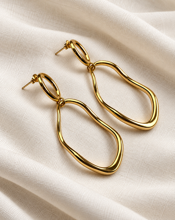 Boucles d'oreilles fines dorées Daisy