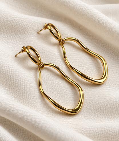 Boucles d'oreilles fines dorées Daisy