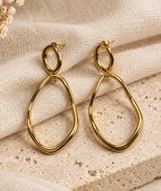 Boucles d'oreilles fines dorées Daisy