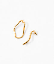 Boucles d'oreilles dorées Vague