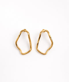 Boucles d'oreilles dorées Vague