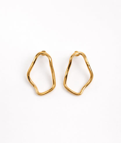 Boucles d'oreilles dorées Vague