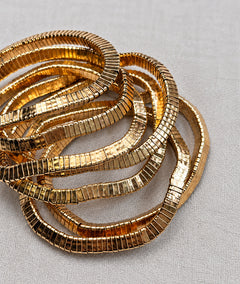 Bracelets élastiques Ciali dorés multiples pour femme