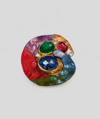 Broche cœur artistique - multi