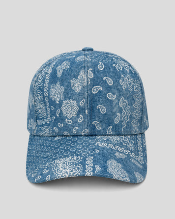 Casquette bandana à motif jean face