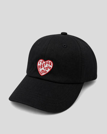 Casquette Love à broderie noir face