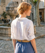 Chemise Evy en lin face arrière - blanc
