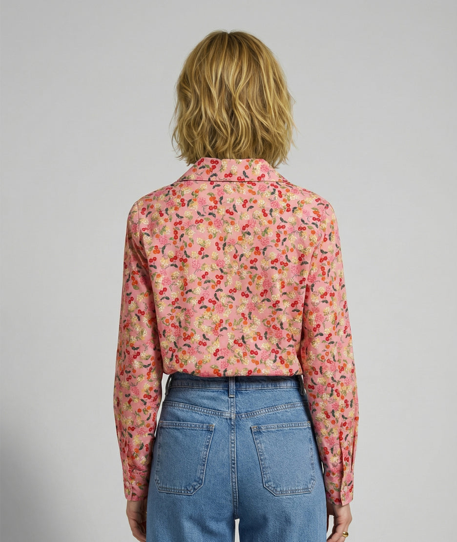 Chemise Fruity à motifs rose dos