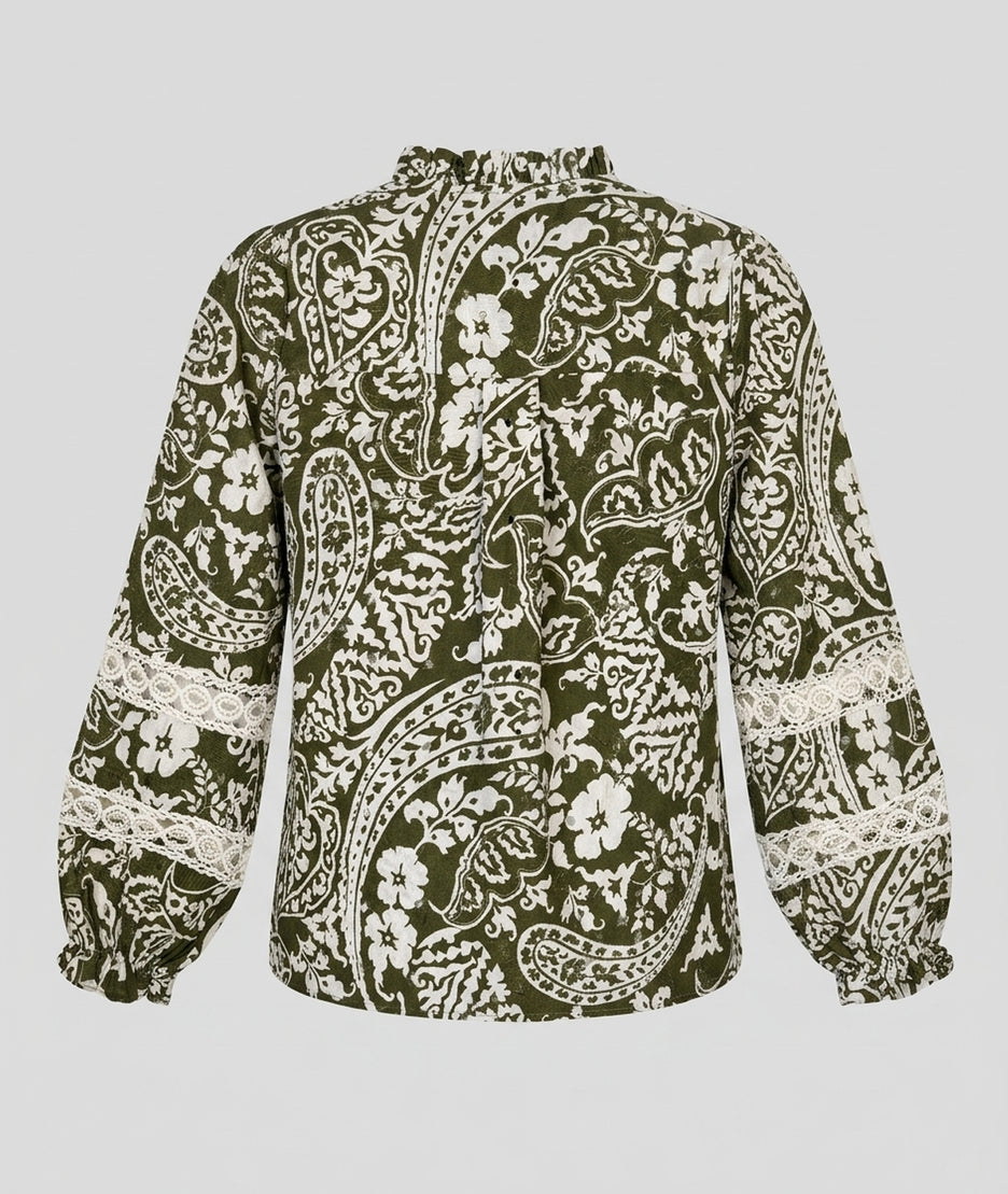Chemise Irma broderies ajourées dos