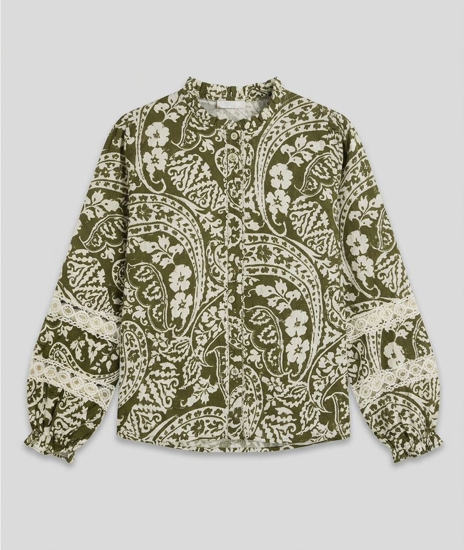 Chemise Irma broderies ajourées face