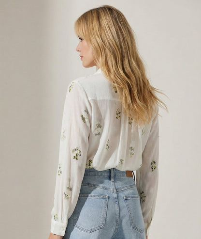 chemise fluide broderies femme Isis dos