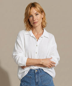 Chemise Ludivine blanche face — marque Carnaby