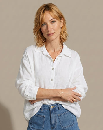 Chemise Ludivine blanche face — marque Carnaby