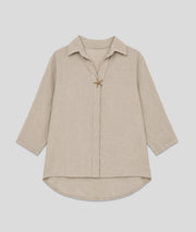 Chemise Mona beige face — marque Carnaby