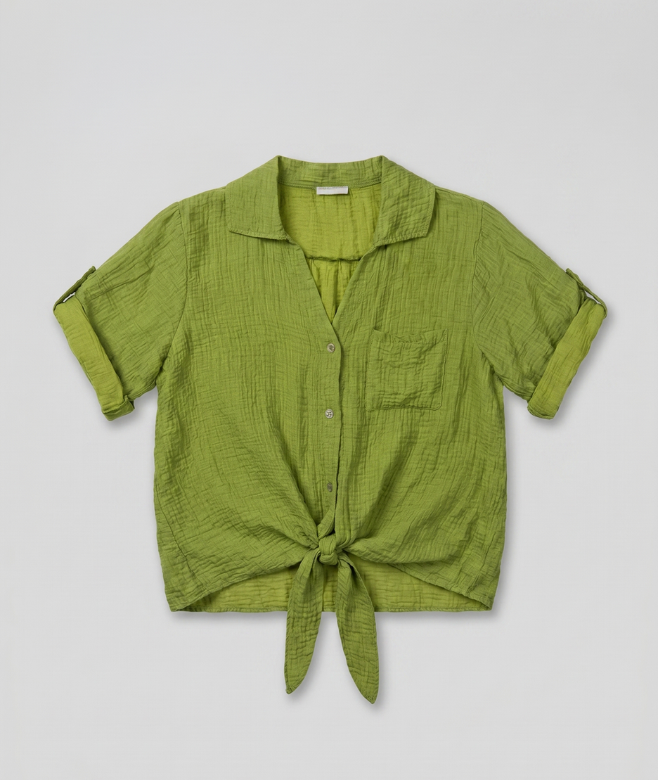 Chemise Nolane vert olive face — marque Carnaby