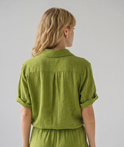 Chemise Nolane vert olive dos — marque Carnaby