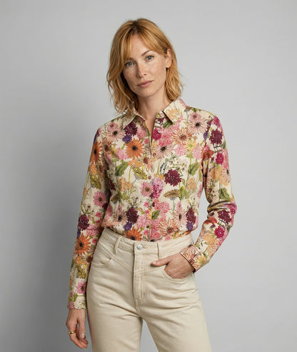 Chemise Power à motif fleuri face