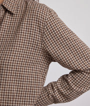 Chemise vichy Rina kaki à carreaux femme détail - Carnaby