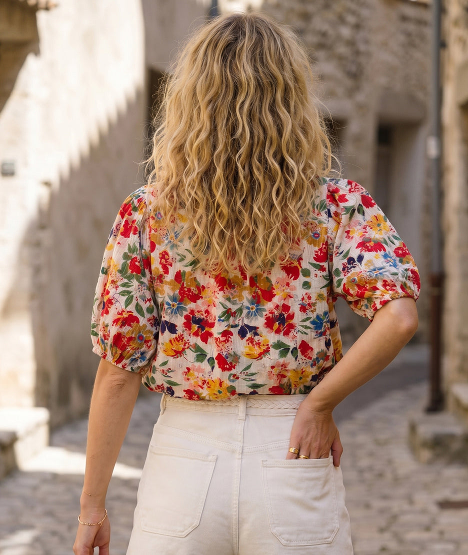 Chemise Silia motif fleuri multi dos — marque Carnaby
