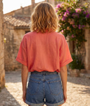 Chemise Vanessa corail dos — marque Carnaby