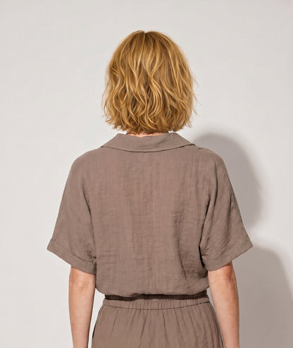 Chemise Vanessa taupe dos — marque Carnaby
