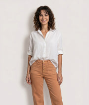 Chemise Veronika en coton blanc face