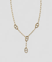 Collier Anna jaune doré à pendentif - Carnaby