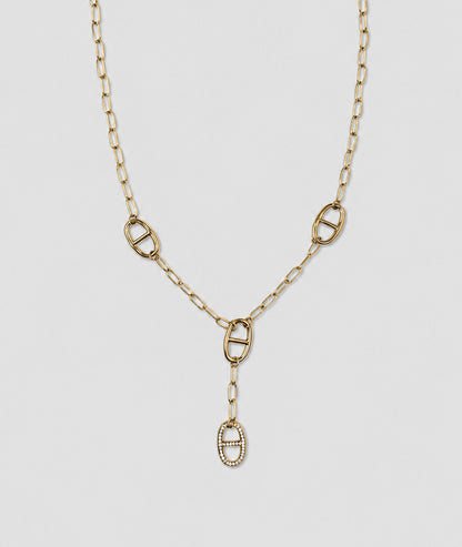 Collier Anna jaune doré à pendentif - Carnaby