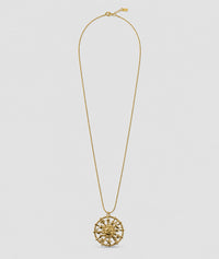 Collier sautoir Astra avec gros pendentif  - jaune