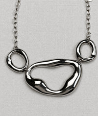 Collier Mich pendentif asymétrique - gris