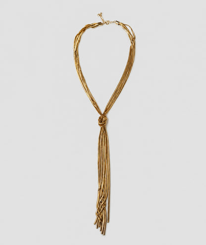 Collier Milla jaune doré en maille serpent - Carnaby