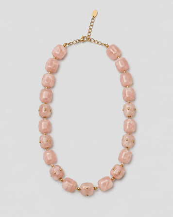 Collier Nude avec pierres rose