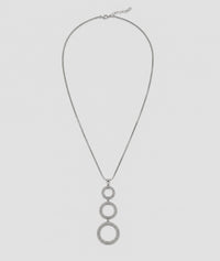 Collier sautoir Rondy avec pendentif - gris