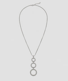 Collier Rondy gris avec pendentifs cercles texturés — marque Carnaby