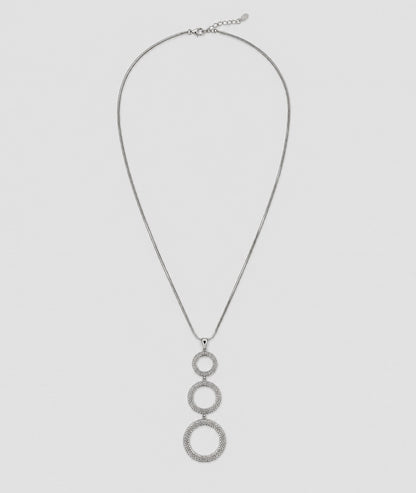 Collier Rondy gris avec pendentifs cercles texturés — marque Carnaby