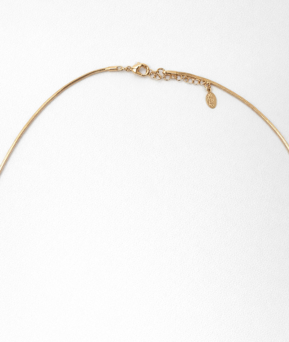 Collier sautoir arbre de Vie jaune détail