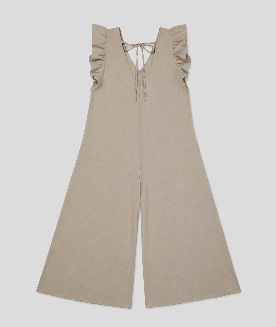 Combinaison Elsa fluide beige dos
