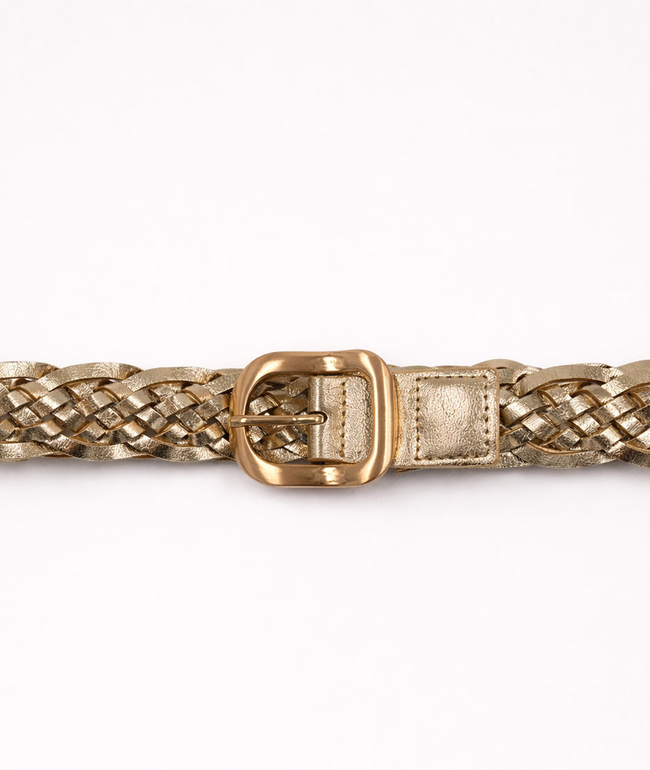 Ceinture tressée dorée Cendrillon face