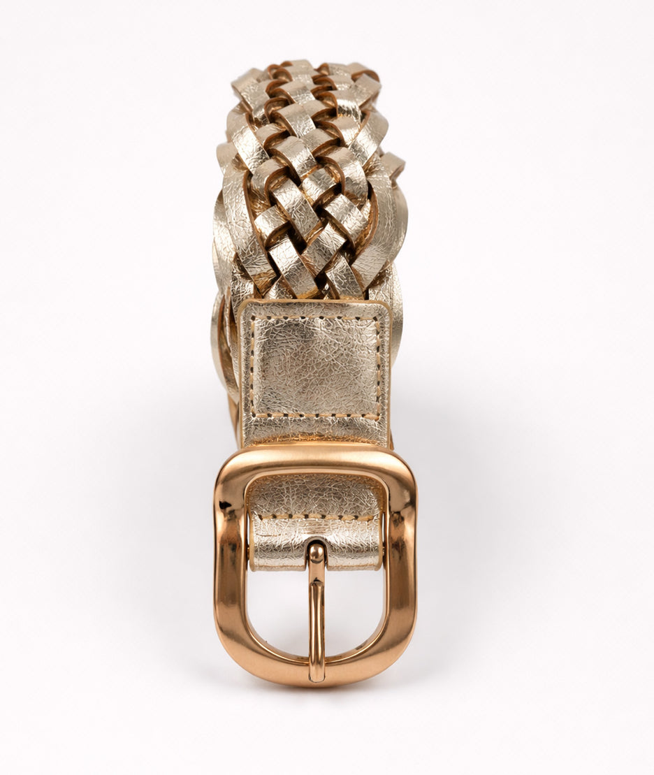 Ceinture tressée dorée Cendrillon face