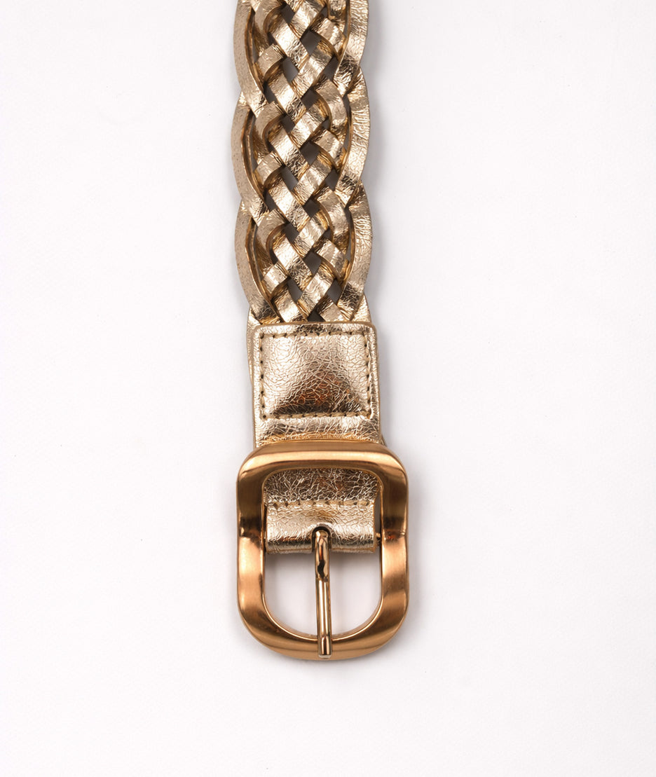 Ceinture tressée dorée Cendrillon face